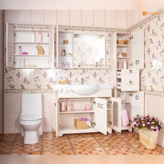 Пенал Бриклаер Кантри 4627125413650 35 см бежевый дуб прованс